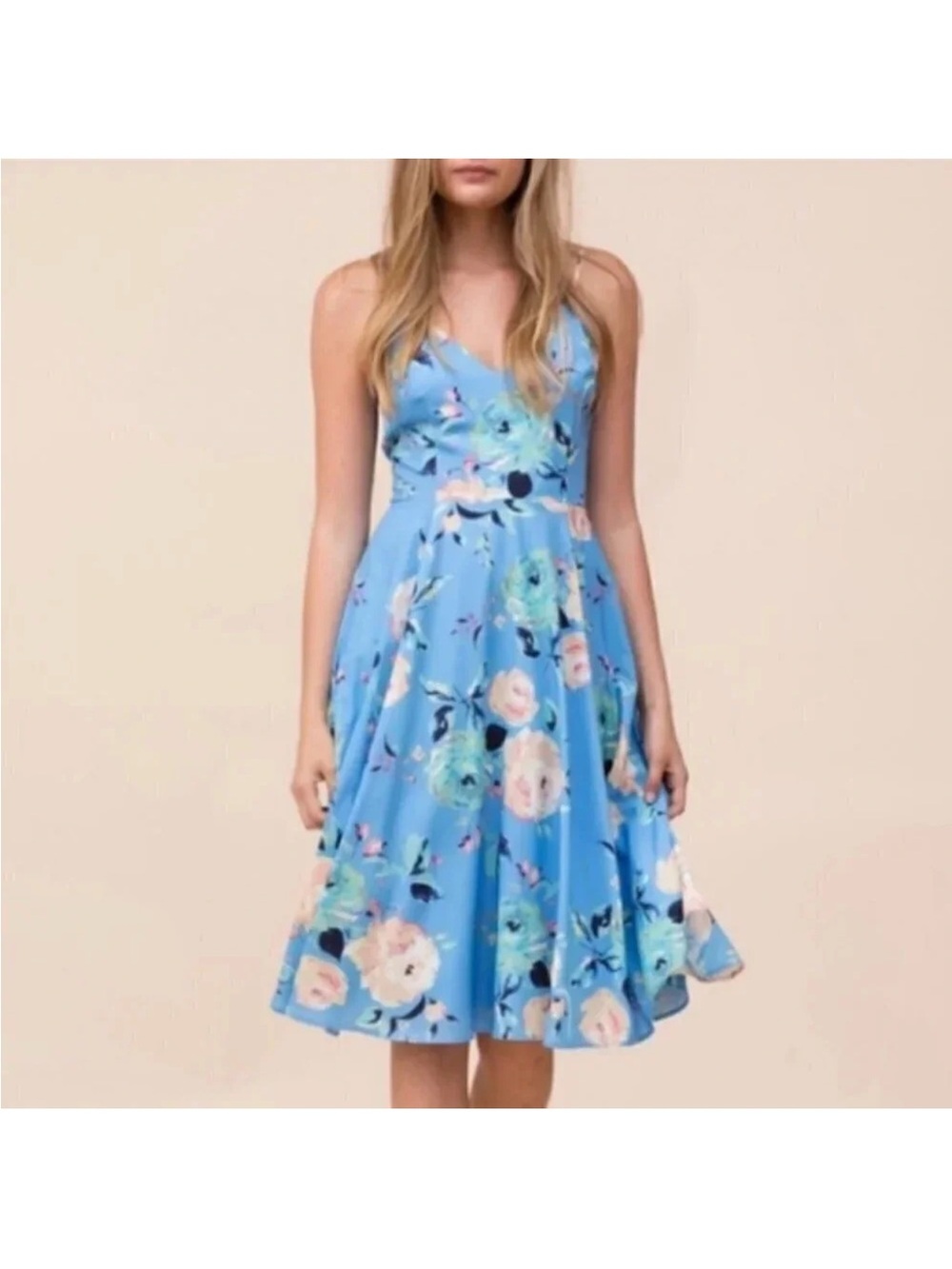 YUMI KIM Moonlight Dress in Sky‎ Blue Garden Rose M